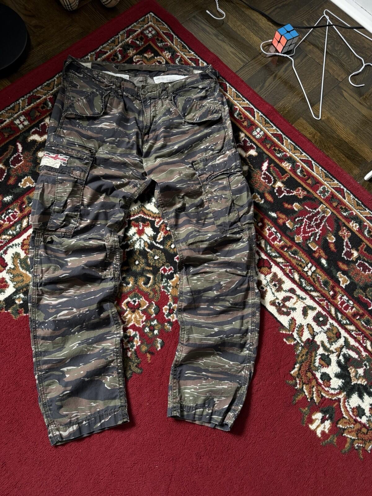 Ralph Lauren Denim Supply Flag Military Army Camo Cargo Pants Trousers 32 x 32