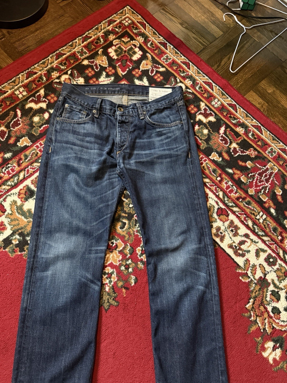 Rag & Bone RB 15X Jeans Mens 31 Slim Straight Button Fly Handmade in USA