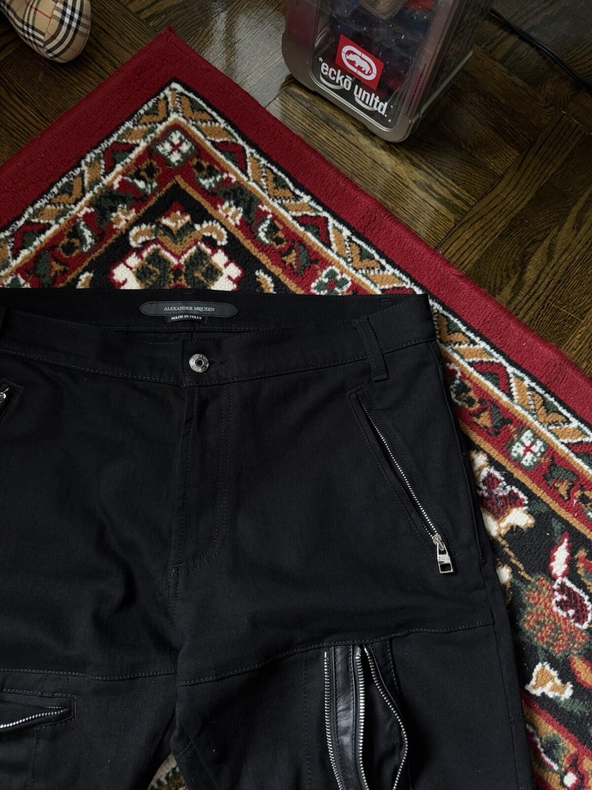 Alexander McQueen All Over Zip Black Slim Jeans - EU 52 Denim Pants