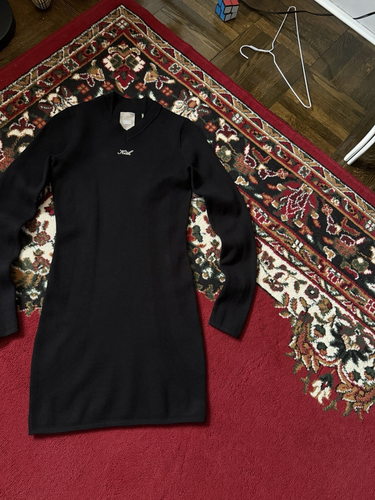 Kith Celyn Racer Mini Dress In Knit Black Size XS