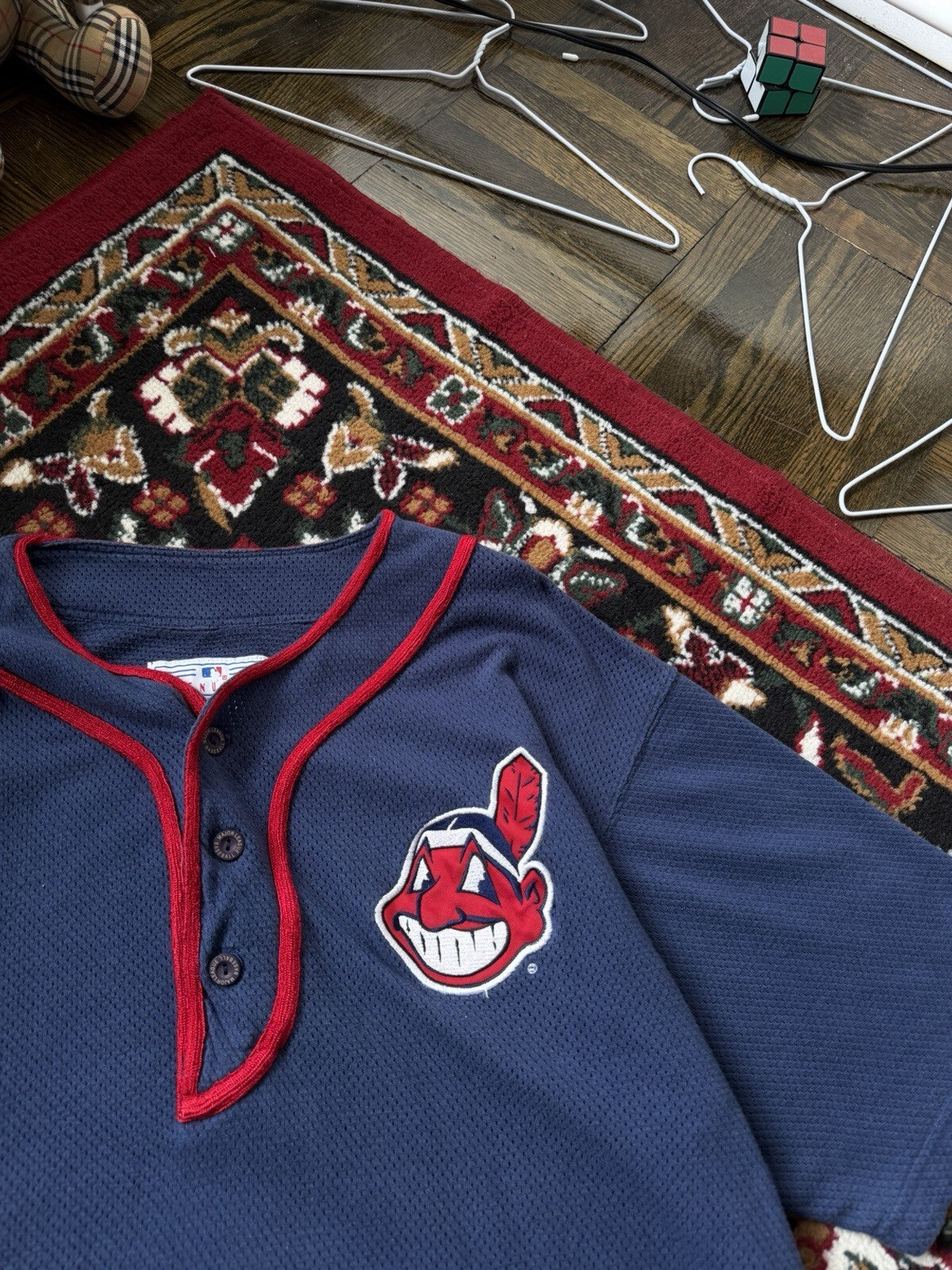 Vintage Mirage Cleveland Indians Jersey Shirt Chief Wahoo MLB Sz XL