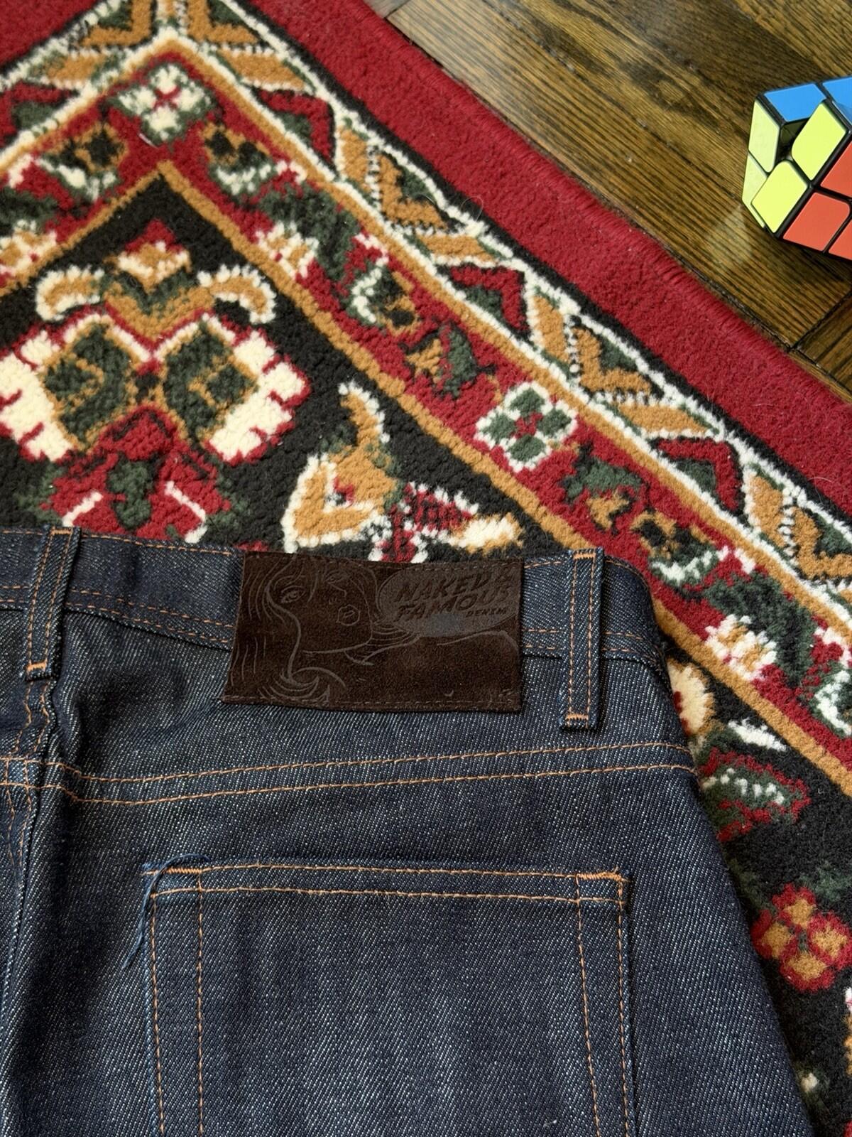Naked & Famous Jeans Mens 31 Weird Guy Japanese Dark Indigo Organic Cotton