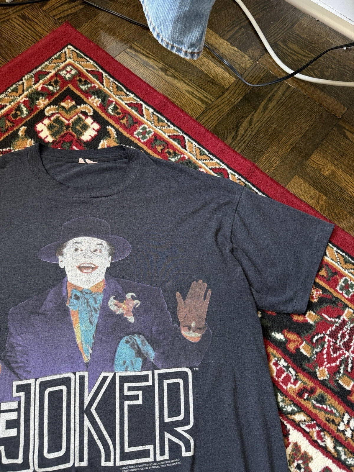 Vintage The Joker 1989  Print Batman Movie Promo Tee L 80s 90s Shirt