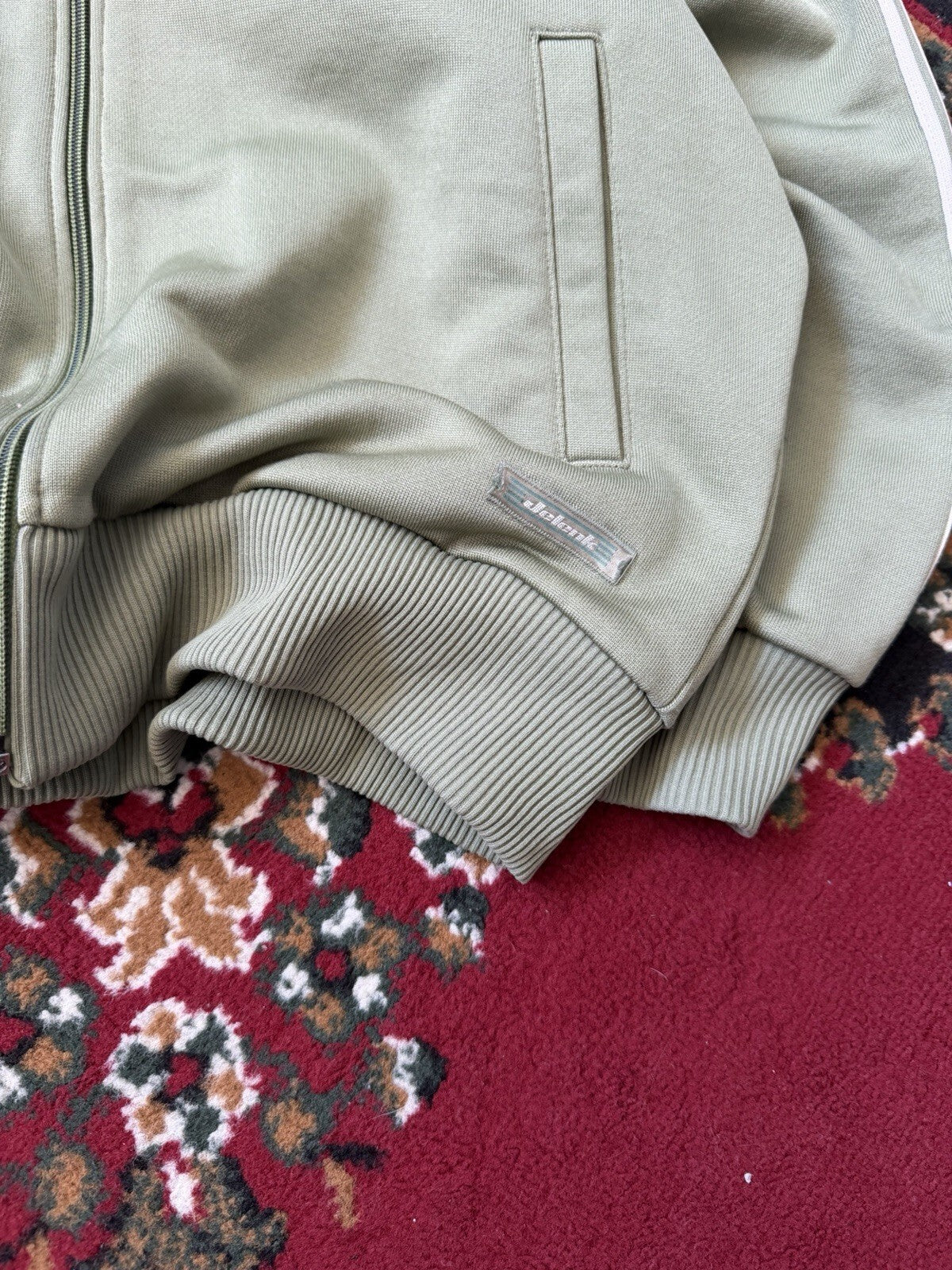 Vintage ASICS Jelenk Full Zip Track Jacket Green Made in Japan 90s