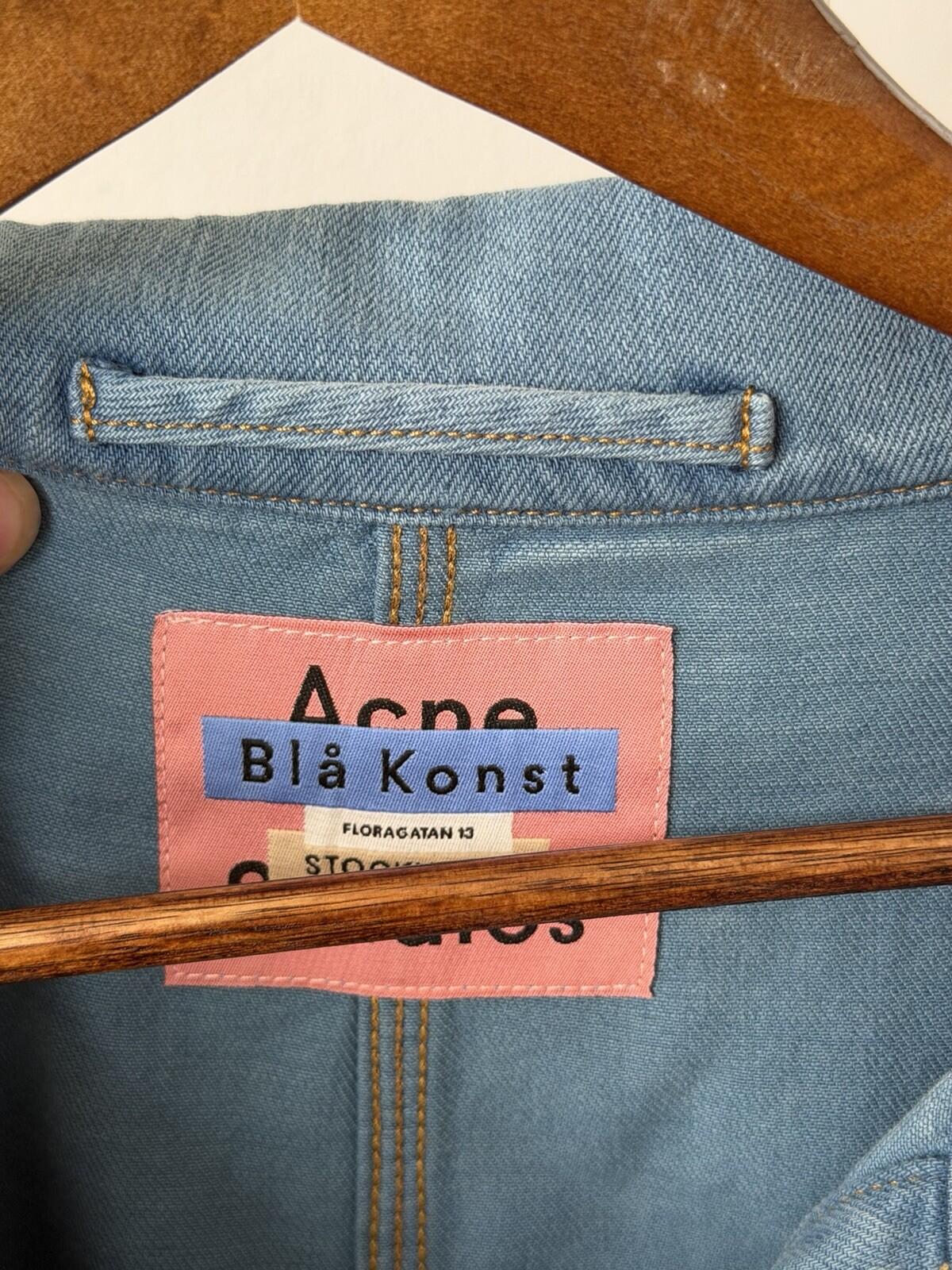 Acne Studios Bla Konst SS18 Brandou Sun B  Denim Coat Jean Jacket Size 36