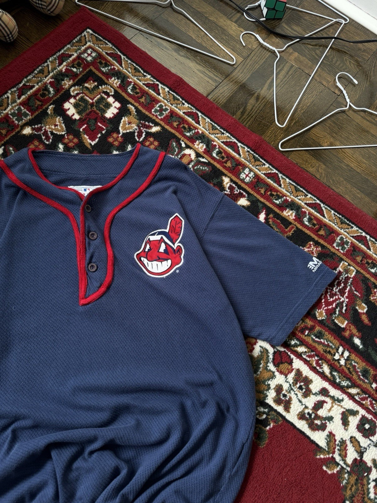 Vintage Mirage Cleveland Indians Jersey Shirt Chief Wahoo MLB Sz XL
