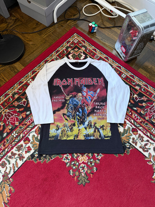 Iron Maiden 3/4 Sleeves Double Sided Tour Tee T-shrit