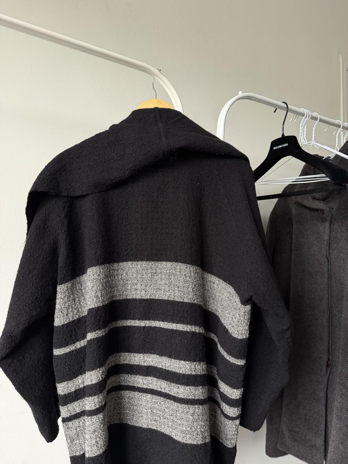 Ivan Grundahl Cardigan Sweater M/L Black OVERSIZED Wool blend Cardigan Jacket