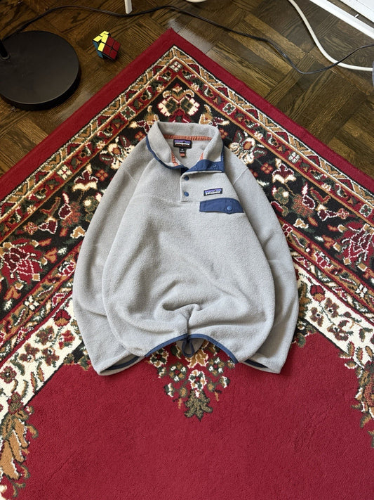 Patagonia Synchilla T Snap Fleece Pullover Gray Hiking Outdoor Size XSmall