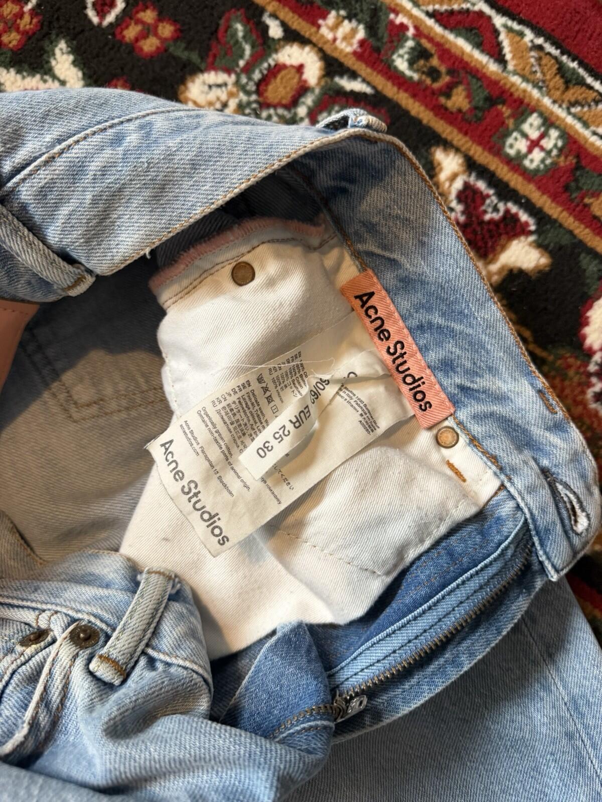Acne Studios Relaxed Fit Jeans Mid Blue Size 25/30 Straight Leg