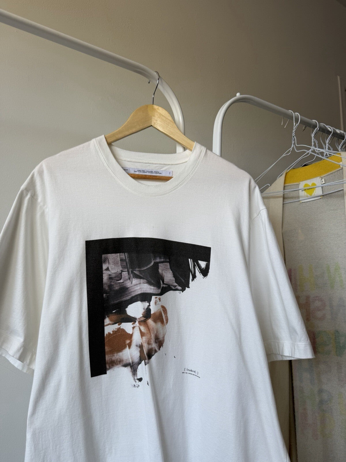 JULIUS Draped SS 2023 White Graphic Shirt Leaked Tee