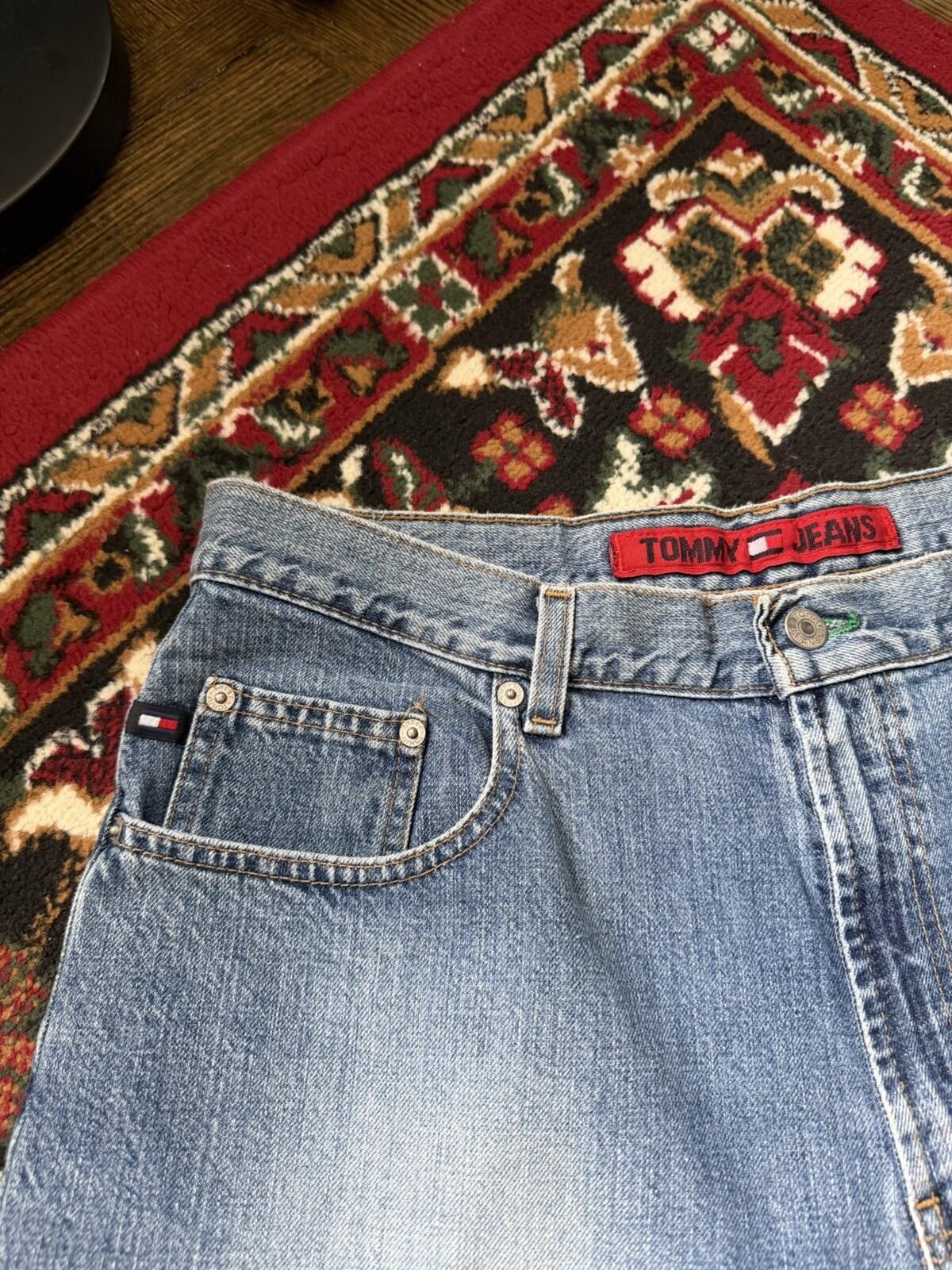 Y2K Tommy Hilfiger Stonewash Jorts Baggy Size 34 VTG 90s Denim Jean Shorts