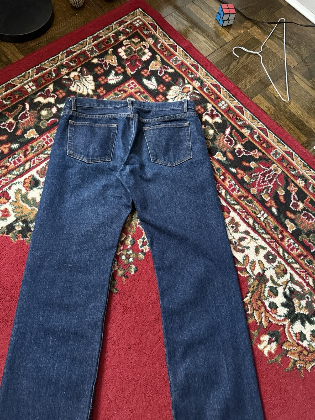 APC Rue De Paris Hipster Men's Size 30 Red Selvedge Distressed Slim Jeans A.P.C