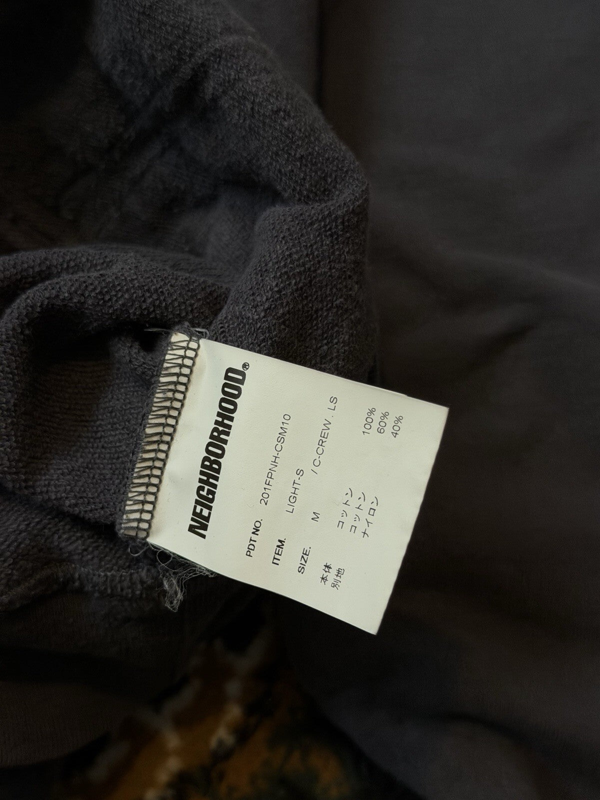 Neighborhood Japan Light-S Cargo Pockets Sweatshirt Size M Made In Japan