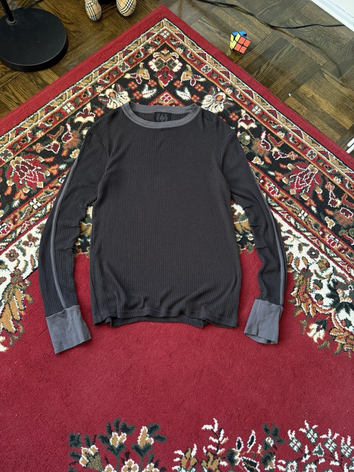 Salvage Sweatshirt Mens Medium Gray Sweater Grunge Y2K Hand Crafted in LA