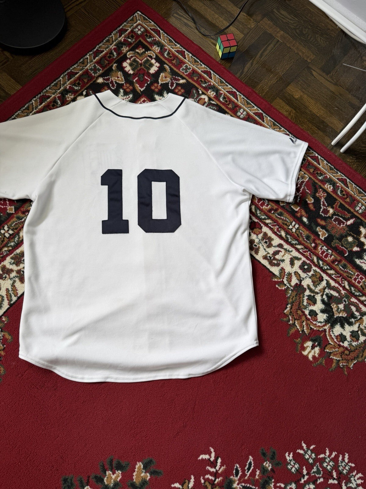 Vintage Majestic Detroit Tigers Baseball Jersey Blank Mens White