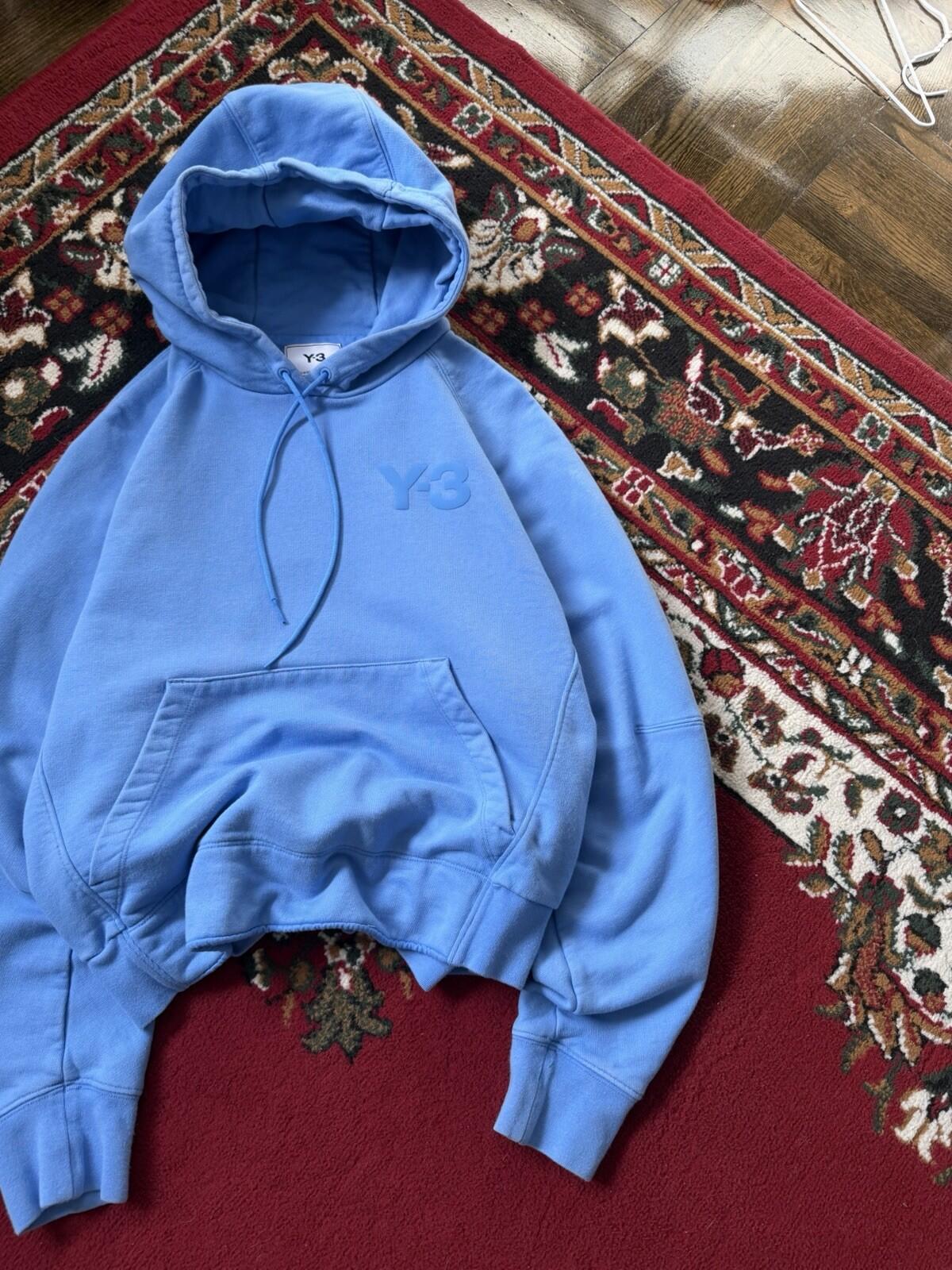 Y-3 Yohji Yamamoto x Adidas Classic Logo Hoodie Baby Blue Size S