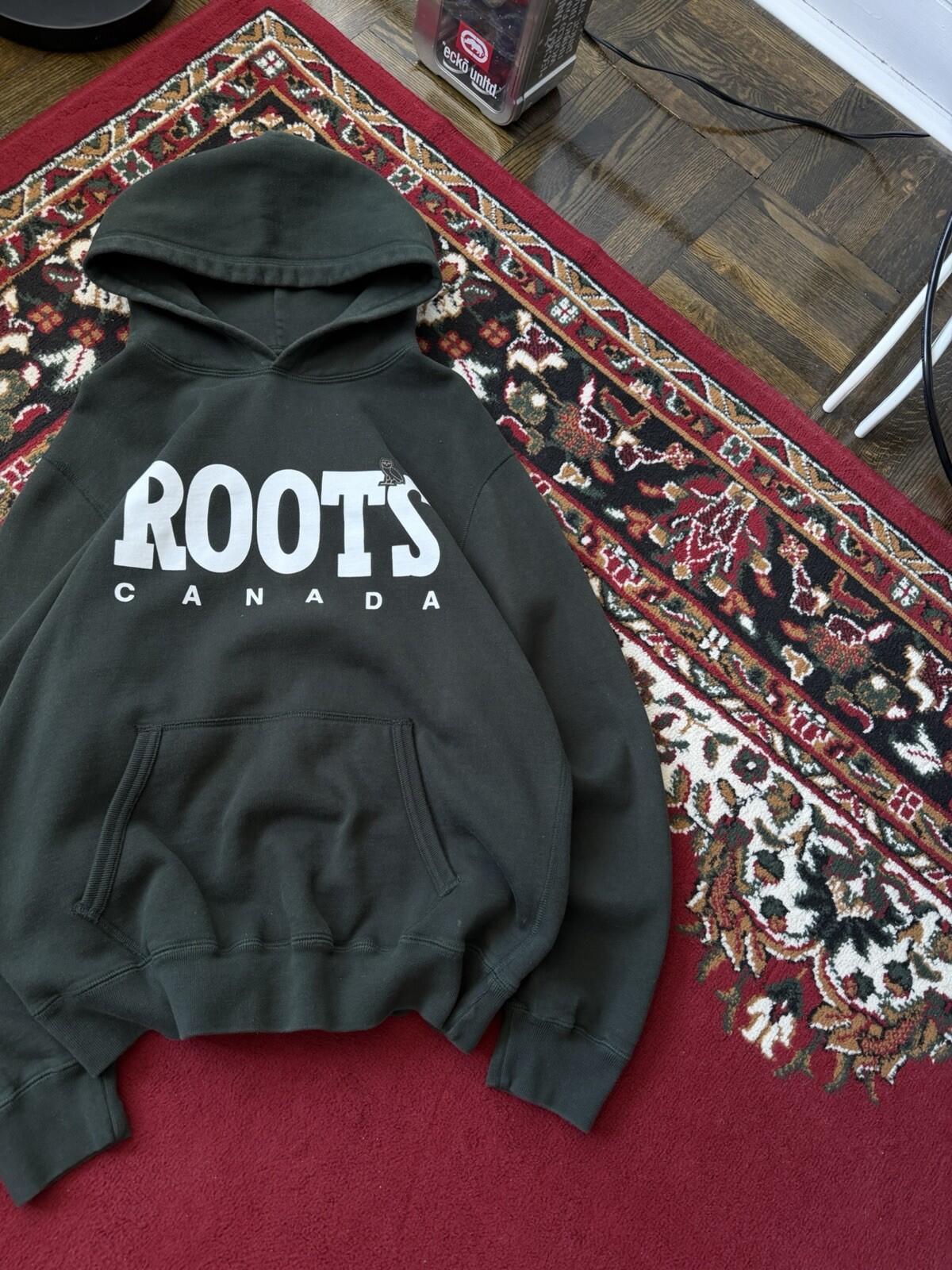 Roots x OVO Octobers Very Own Logo Green  Hoodie Size Medium