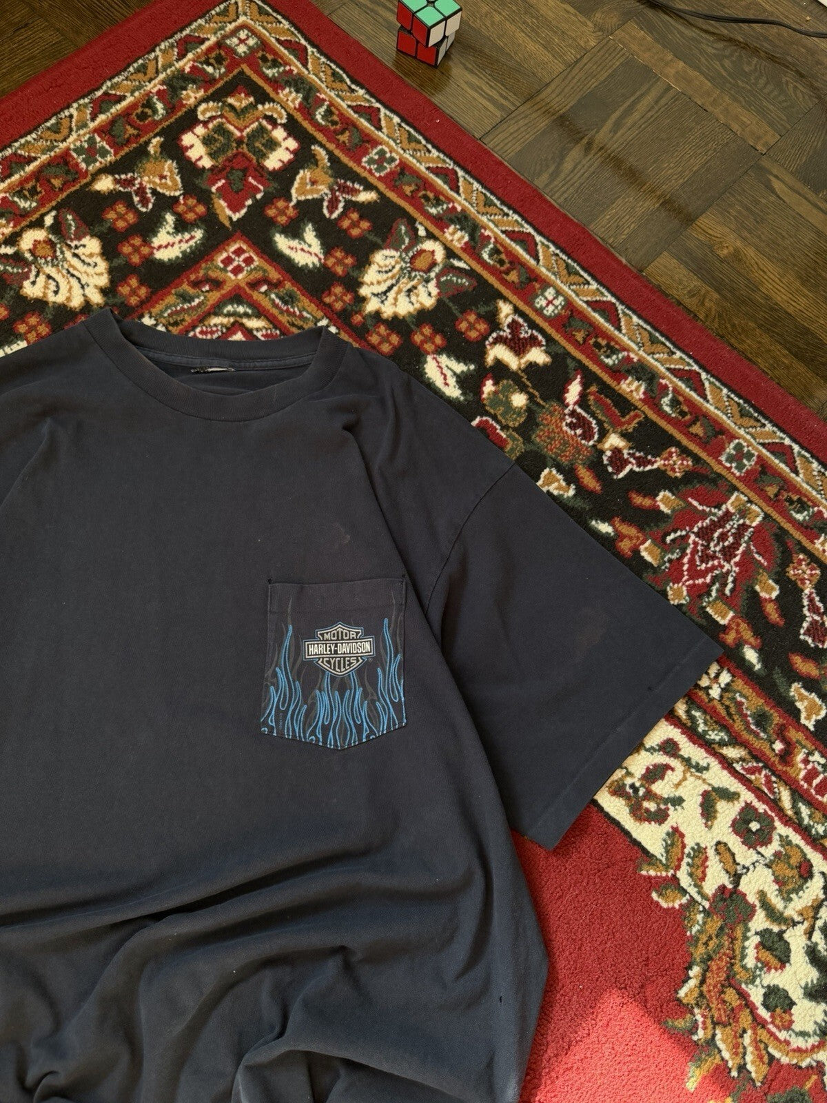Harley Davidson Lightning Pocket Logo Single Stitch Tee