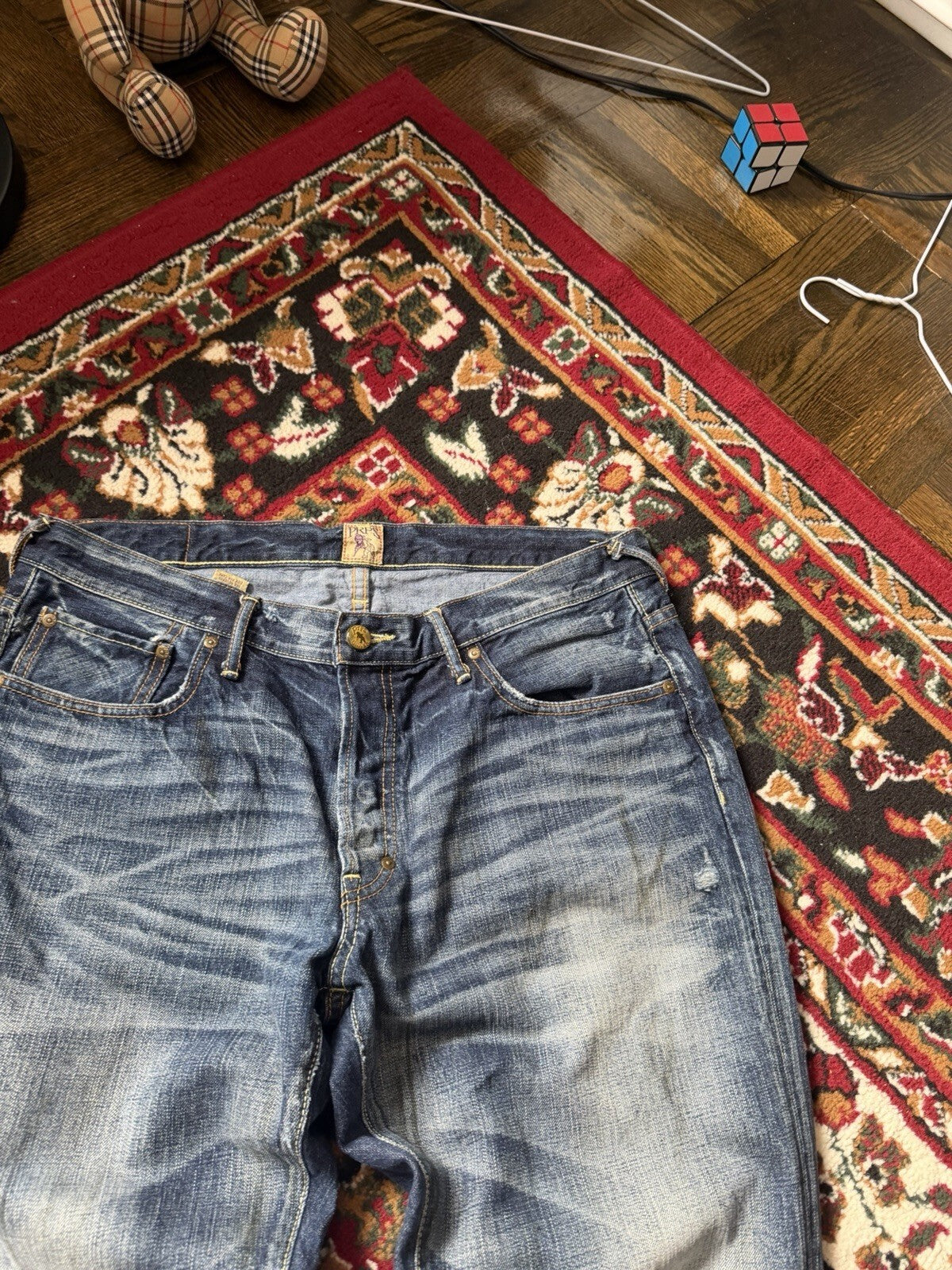 PRPS Blue Medium Wash Distressed Denim Cutoff Jean Barracuda Shorts