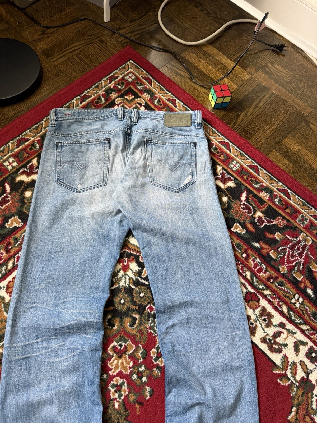 Diesel Safado Distressed Straight Blue Jeans Size 32/32 Vintage Y2K