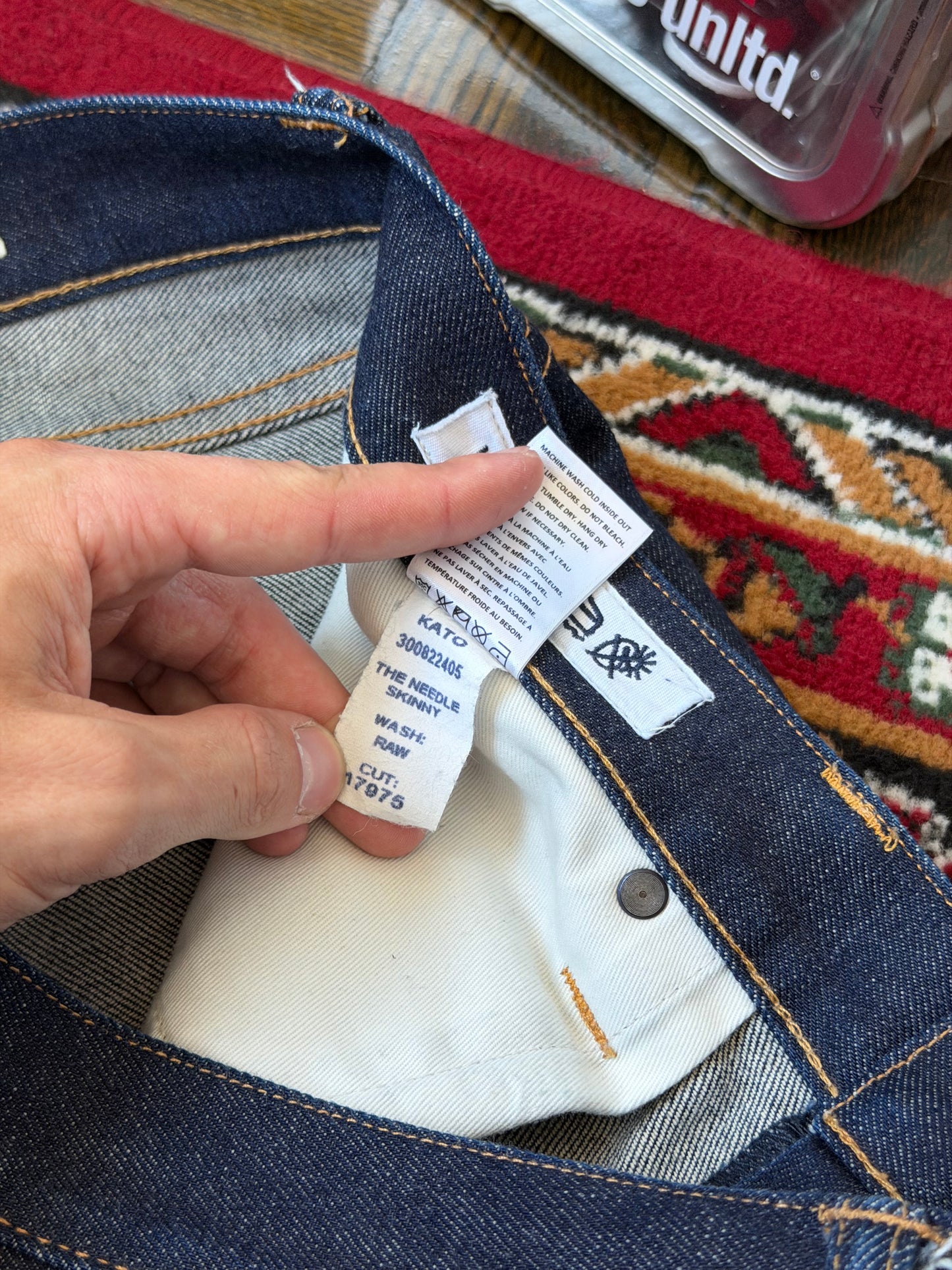 Kato By Hiroshi Kato The Needle Skinny Raw Denim Selvedge Jeans