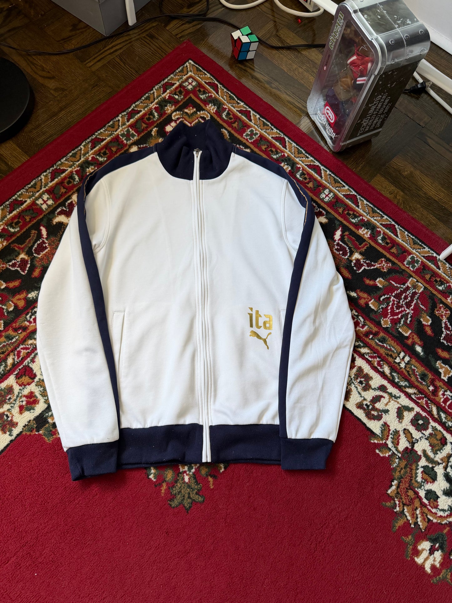 Puma Italy Vinatge Football / Soccer Track Zip Up Jacket