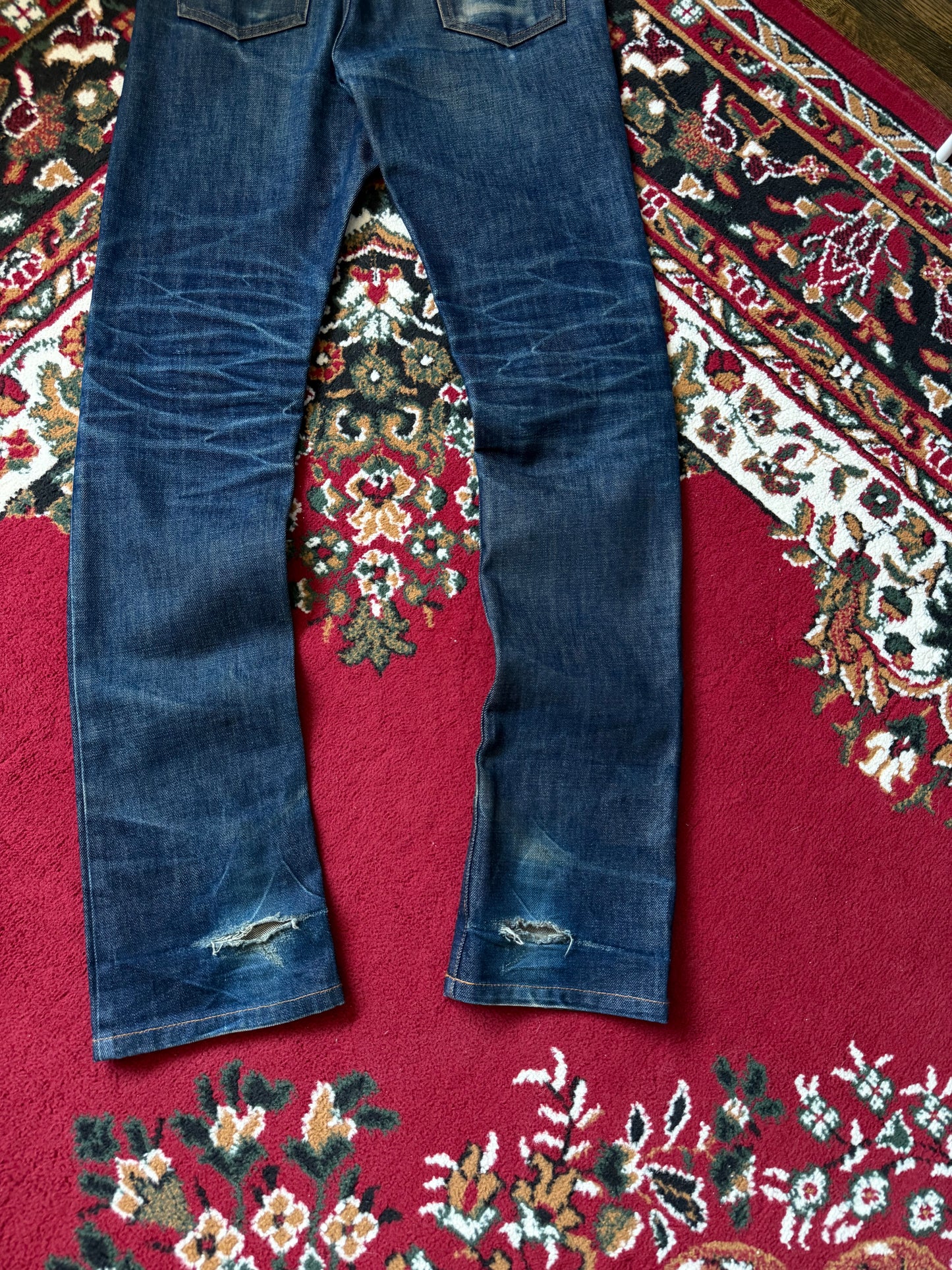 Apc Distressed New Cure Button Fly Denim - Jeans