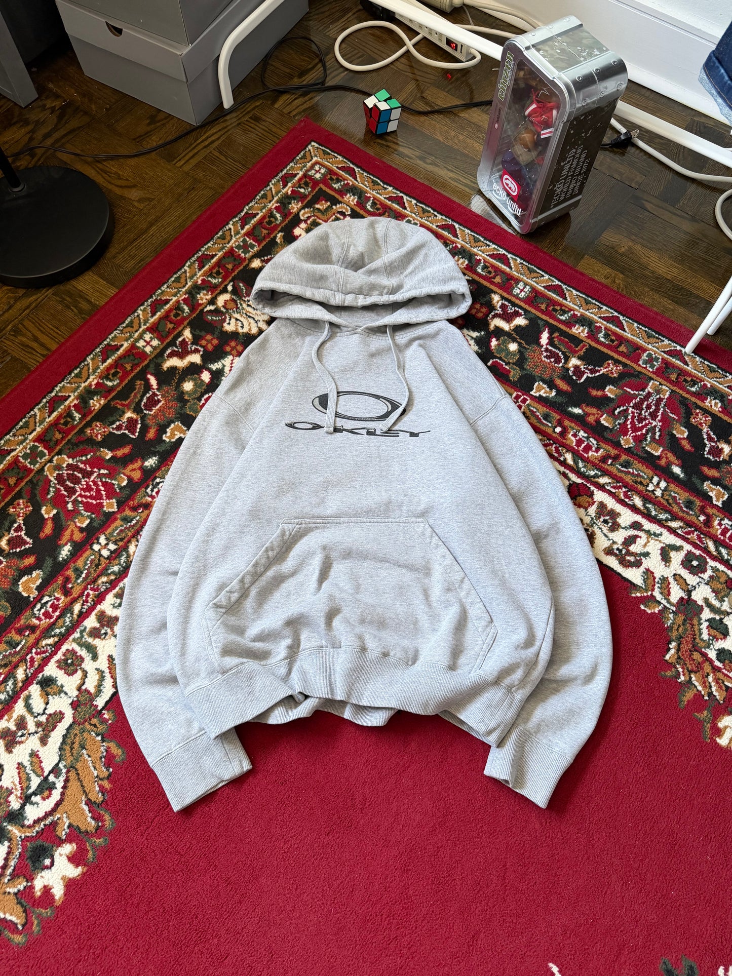Oakley Center Logo Gray Hoodie