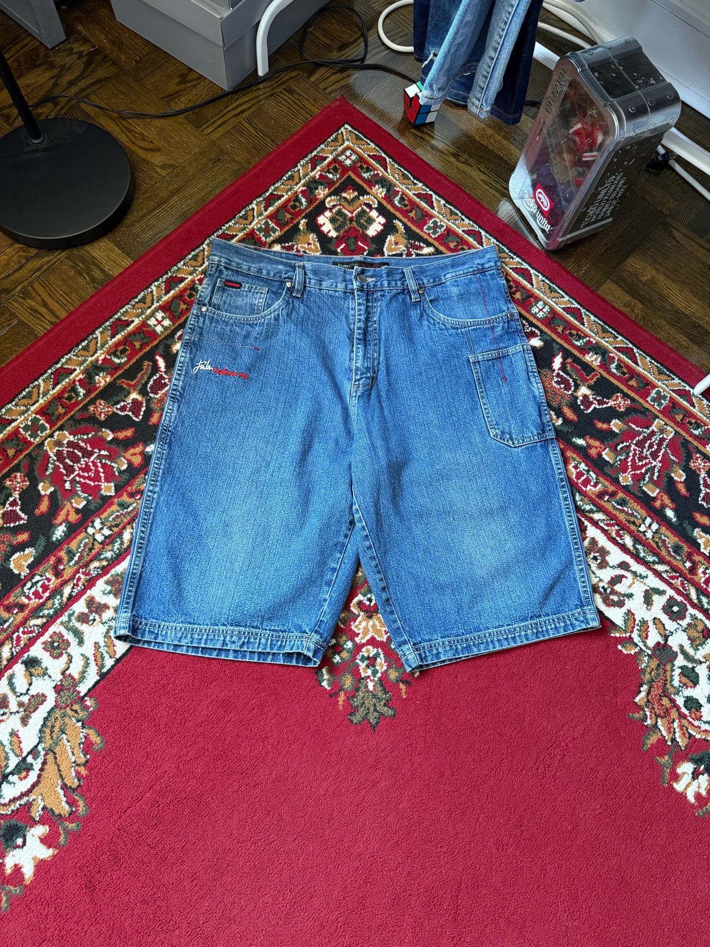 Y2K Fubu Circa Baggy Denim Shorts - Jorts