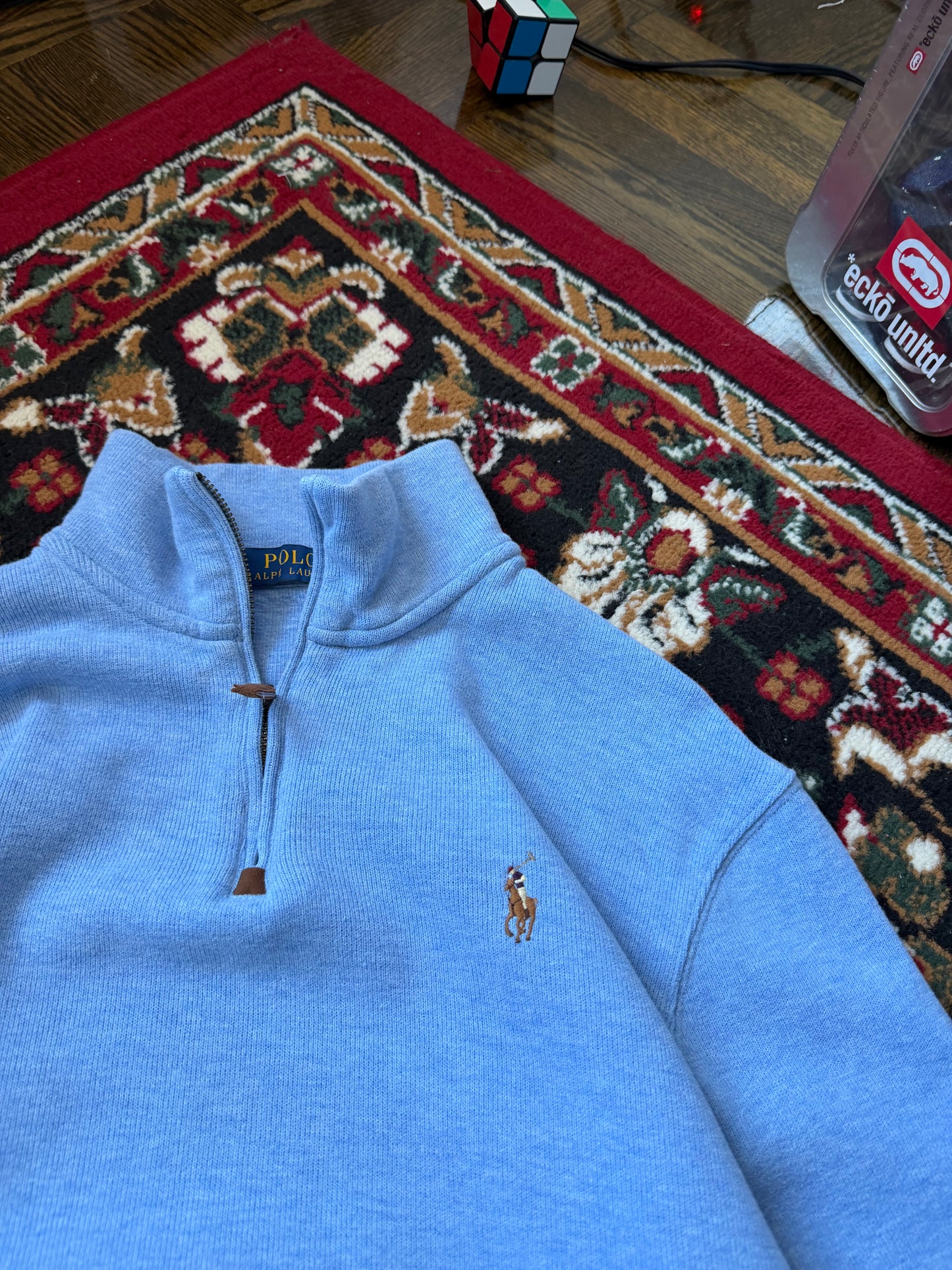 Polo Ralph Lauren Vintage Quarter Zip Up Sweater 1/4