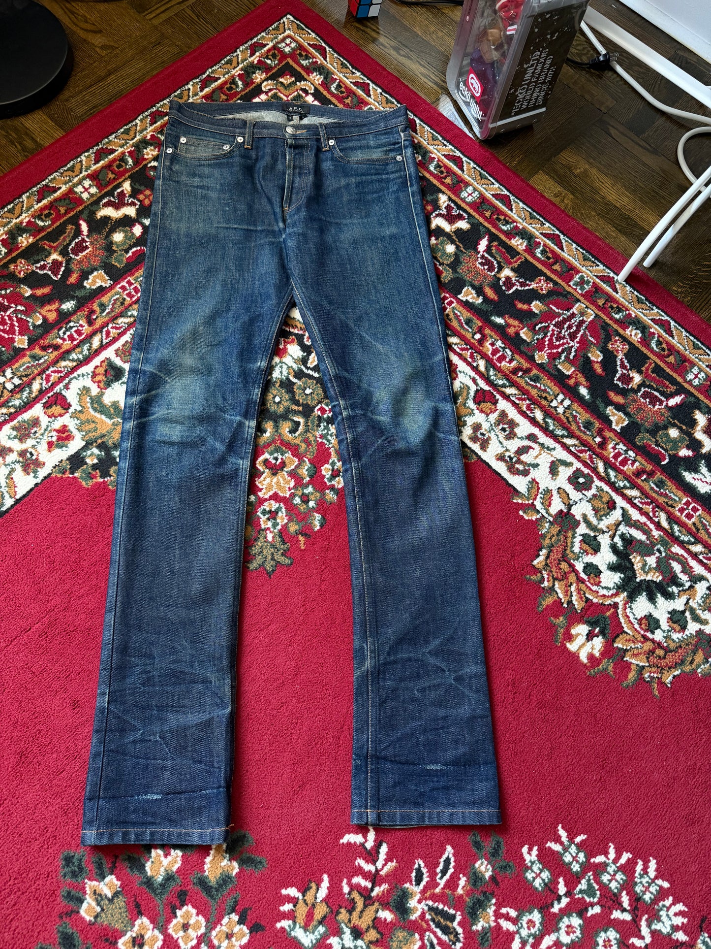 Apc Distressed New Cure Button Fly Denim - Jeans