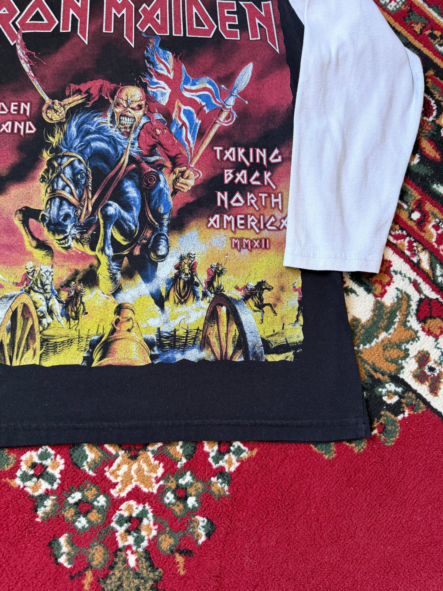 Iron Maiden 3/4 Sleeves Double Sided Tour Tee T-shrit