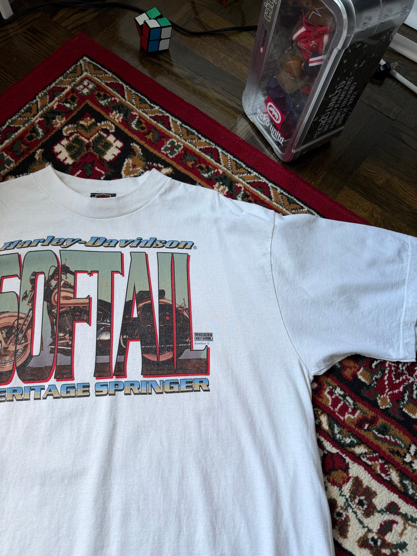 Vintage Harley Davidson Softail White Tee