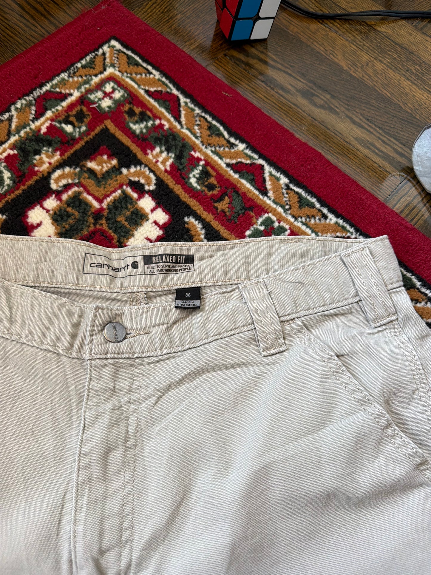 Carhartt Canvas Relaxed Fit Distressed Shorts