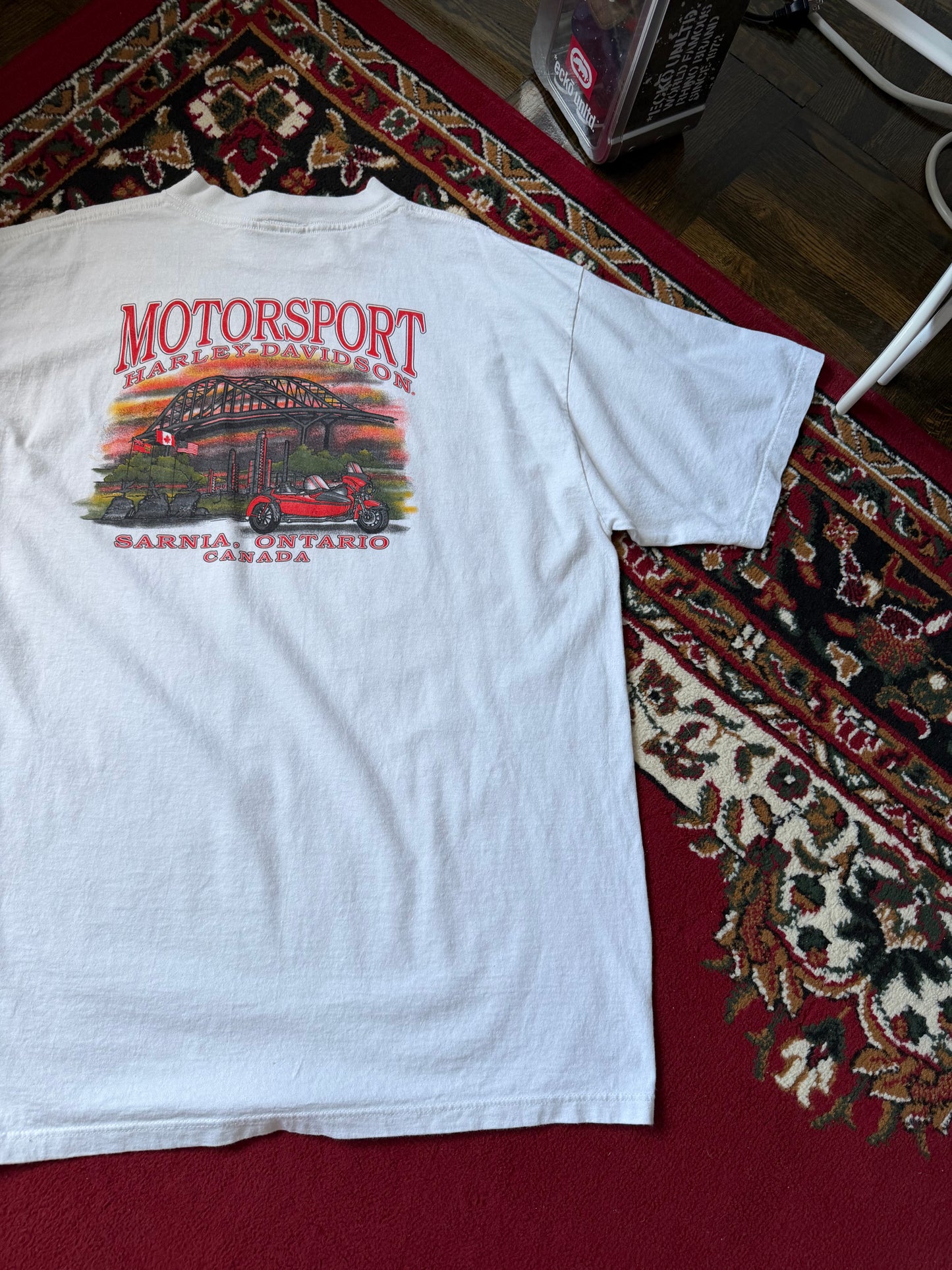 Vintage Harley Davidson Softail White Tee