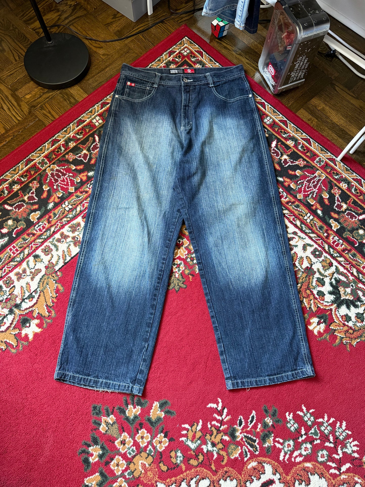 Y2K South Pole Washed Baggy Jeans
