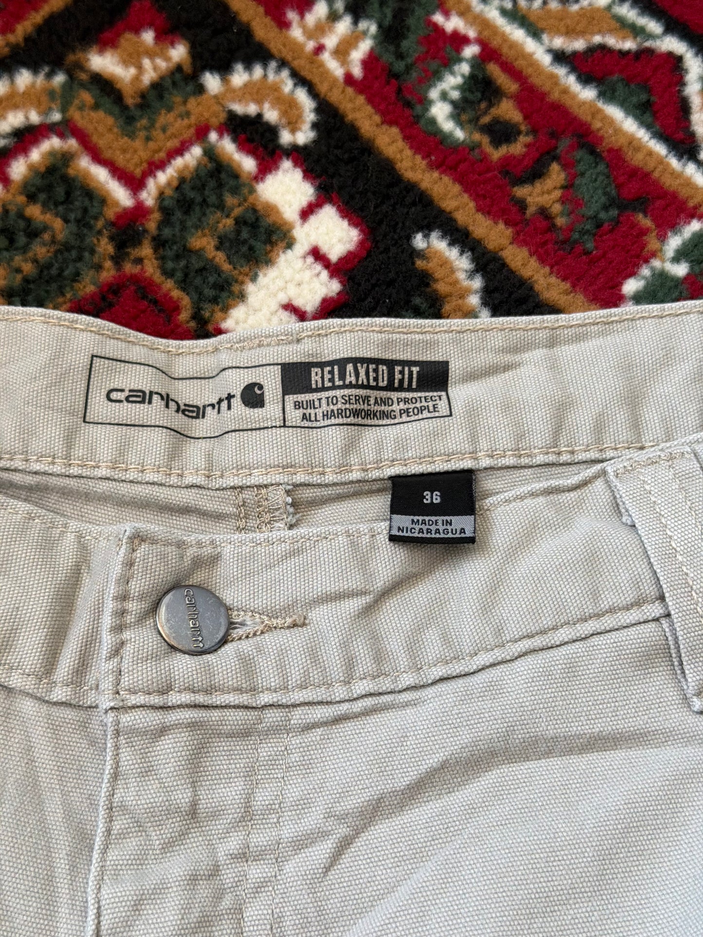 Carhartt Canvas Relaxed Fit Distressed Shorts