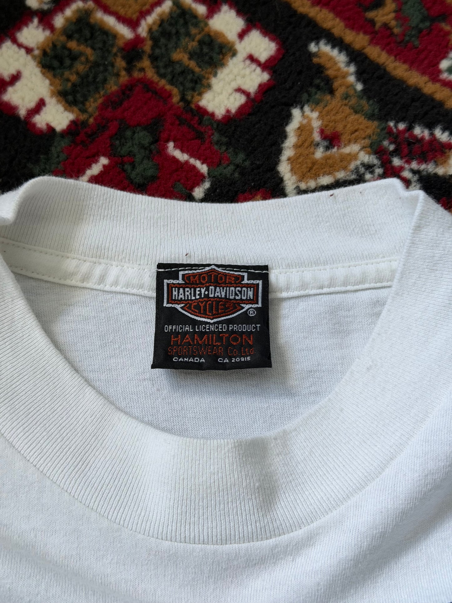 Vintage Harley Davidson Softail White Tee