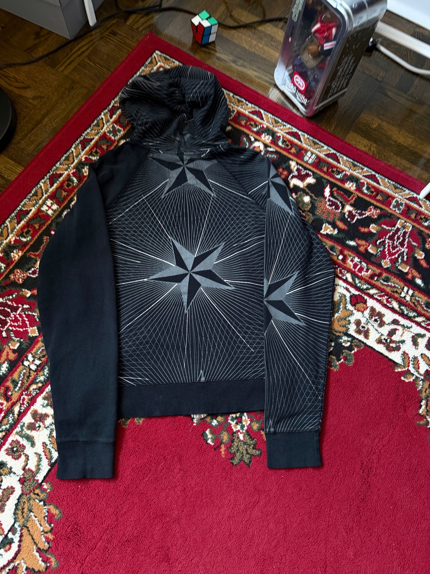 Y2K Fox AOP Vintage Zip Hoodie Womens