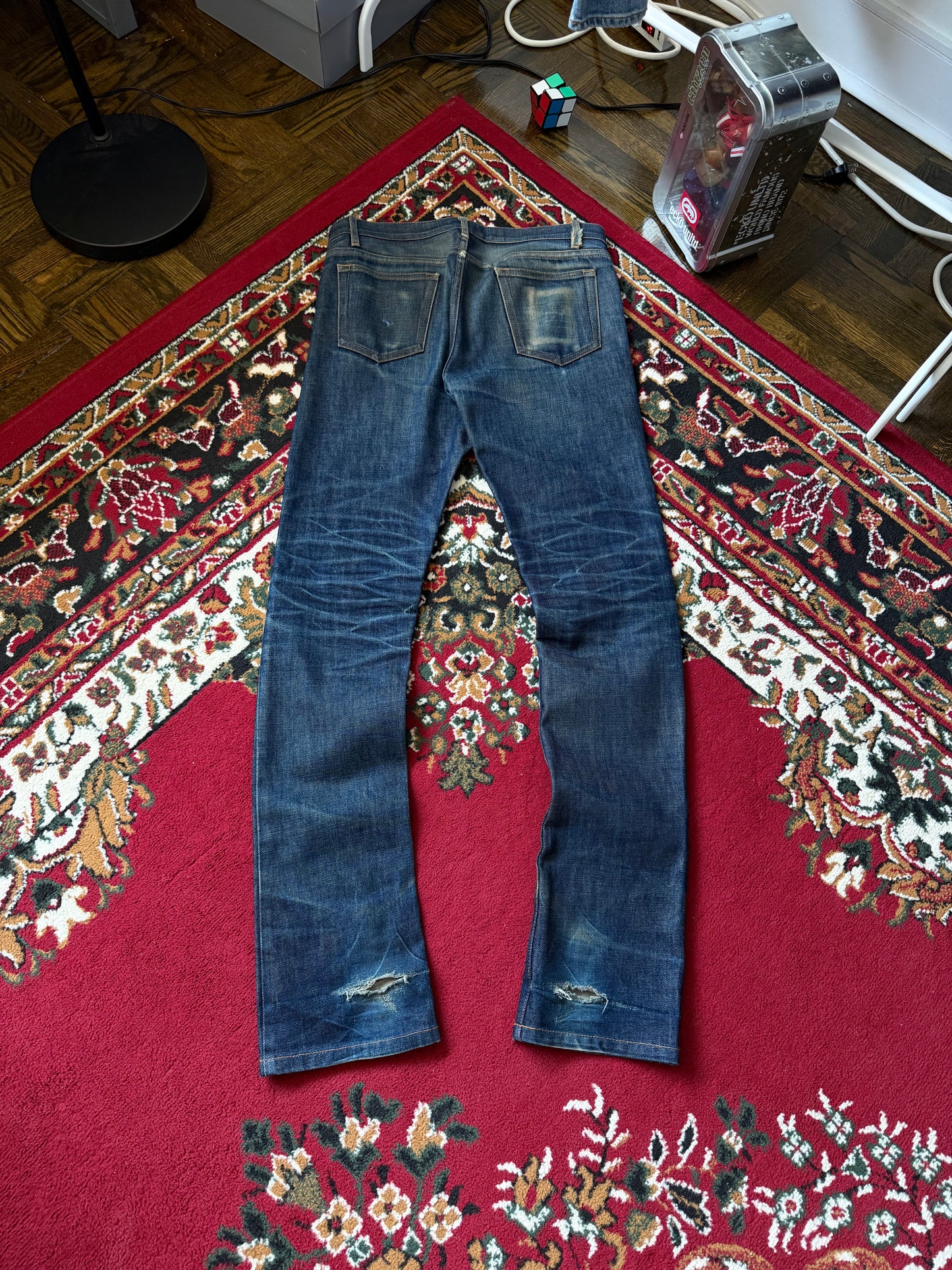 Apc Distressed New Cure Button Fly Denim - Jeans