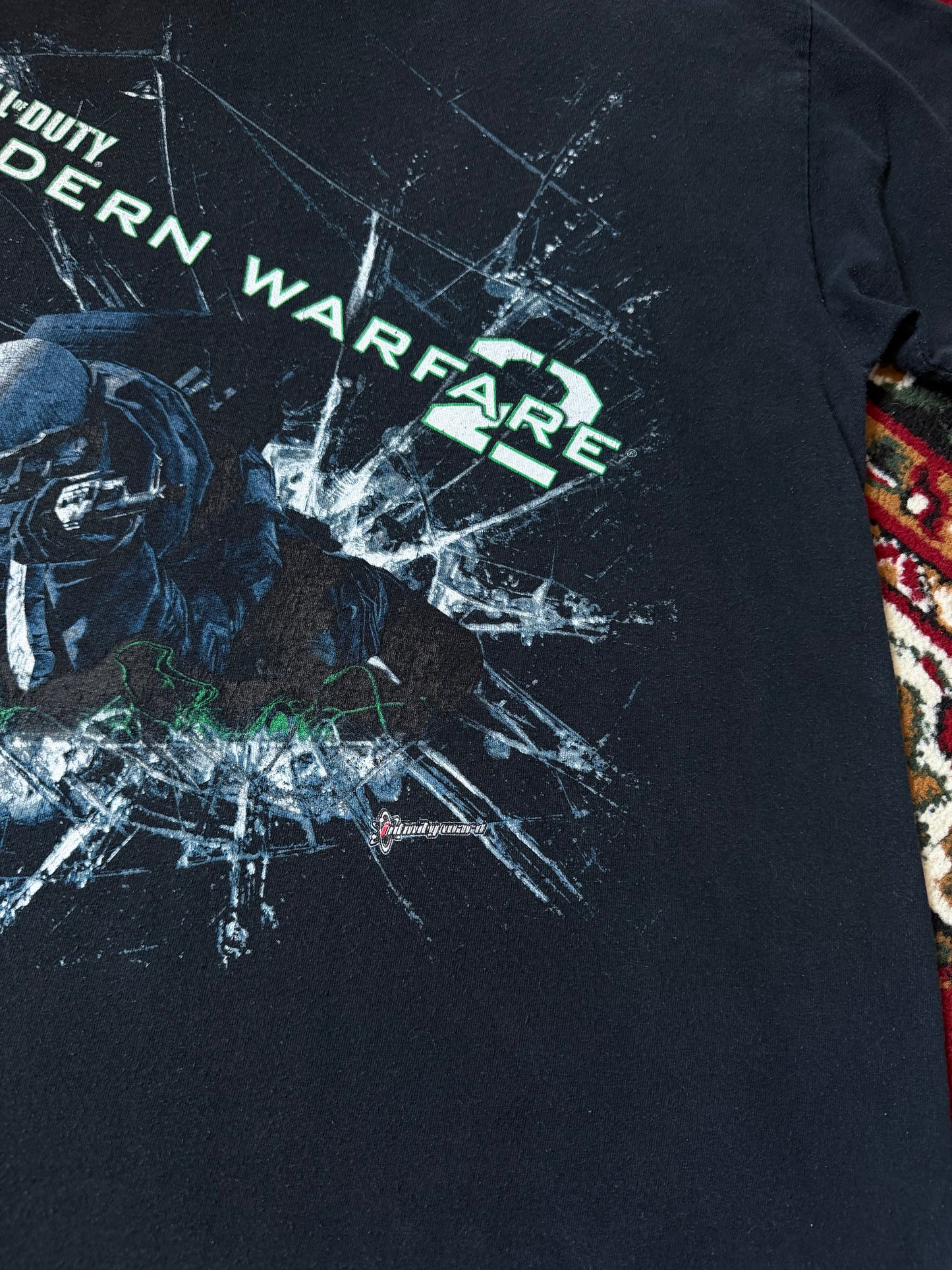 Rare Call Of Duty Modern Warfare 2 Shattered Glass Vintage Promo Tee COD