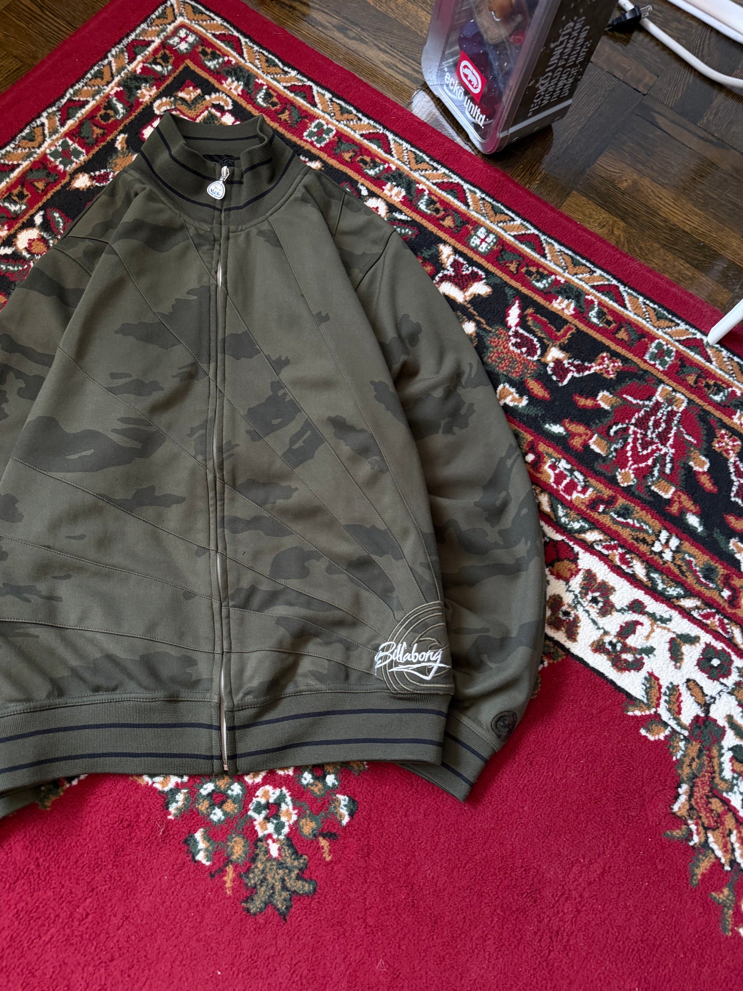 Vintage Billabong Green Track Zip Up Jacket / Sweater