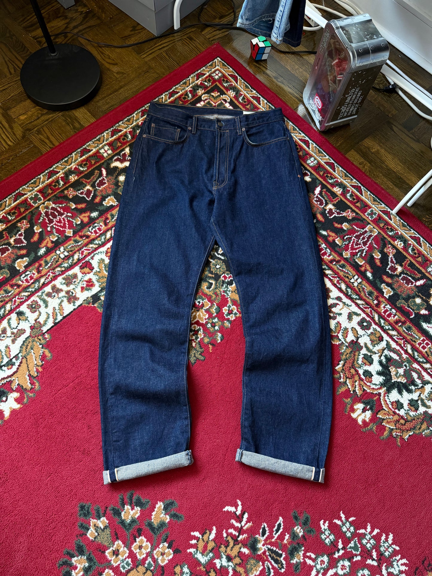 Imogene + Willie Mens Hank Straight Selvedge Raw Denim Jeans