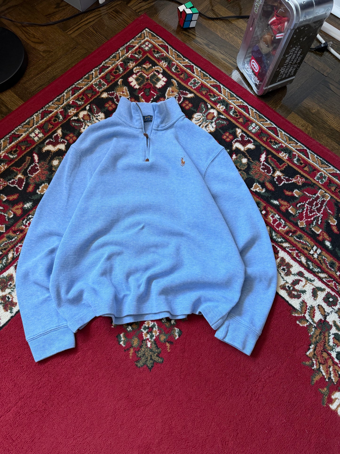 Polo Ralph Lauren Vintage Quarter Zip Up Sweater 1/4
