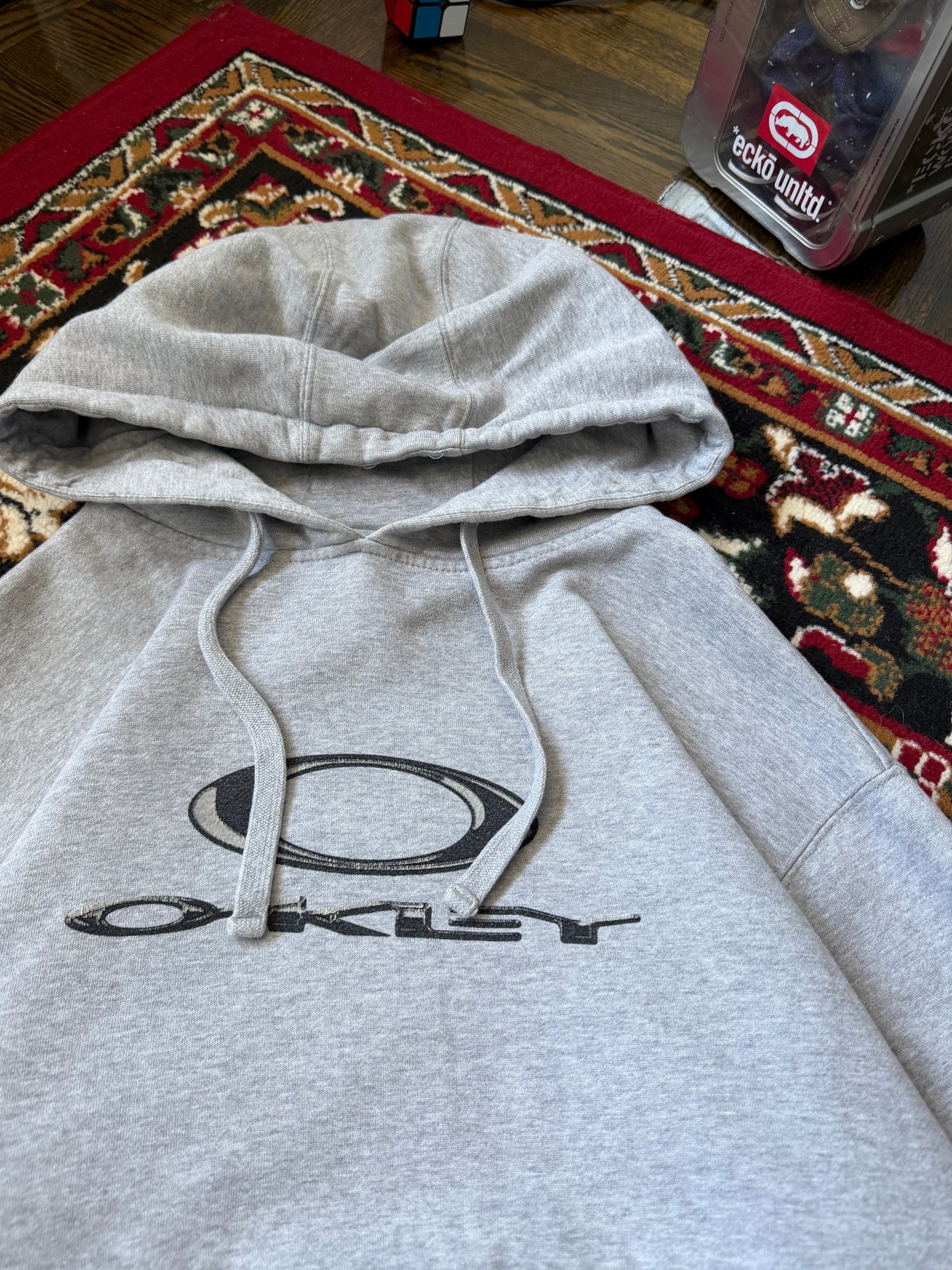 Oakley Center Logo Gray Hoodie
