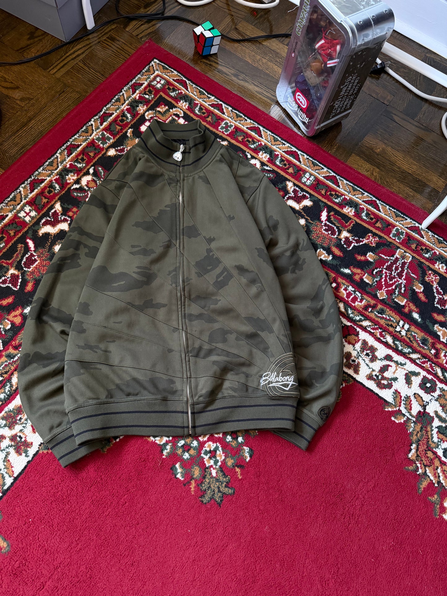 Vintage Billabong Green Track Zip Up Jacket / Sweater