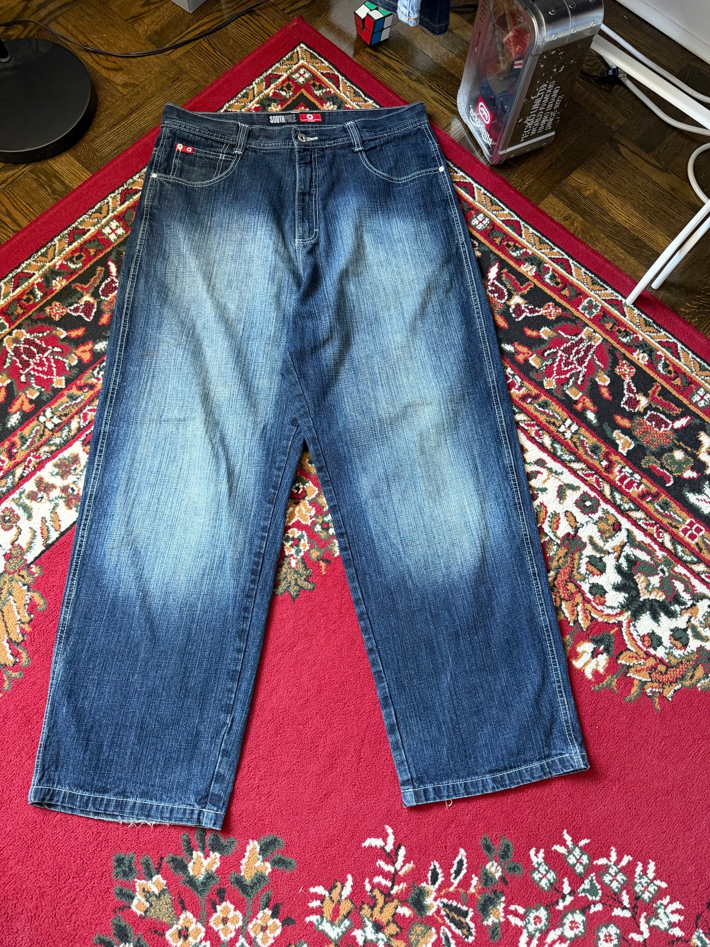 Y2K South Pole Washed Baggy Jeans