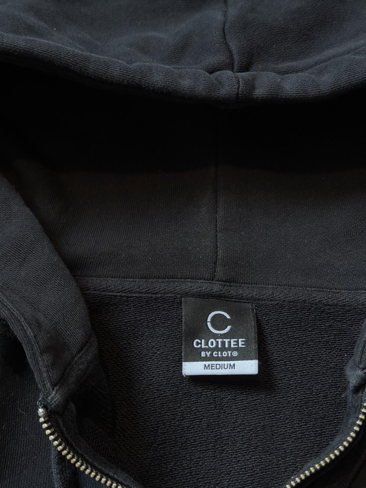 Clottee By Clot Mens Medium Wave Black Full Zip Hoodie Clot