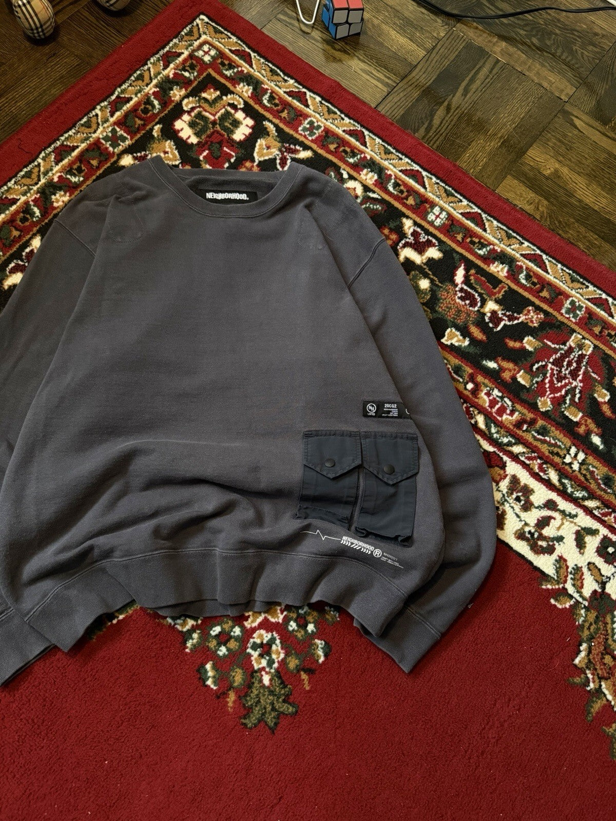 Neighborhood Japan Light-S Cargo Pockets Sweatshirt Size M Made In Japan